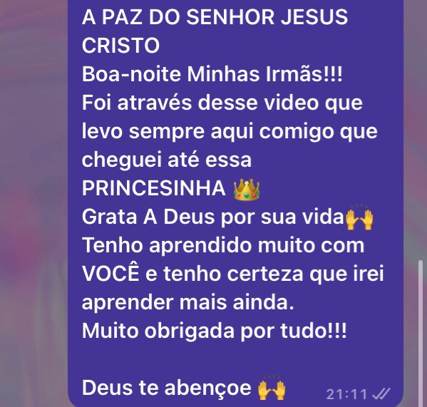 Depoimento de aluna